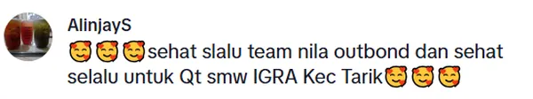 Testimoni pelanggan Nila Outbound