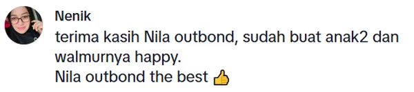Testimoni pelanggan Nila Outbound